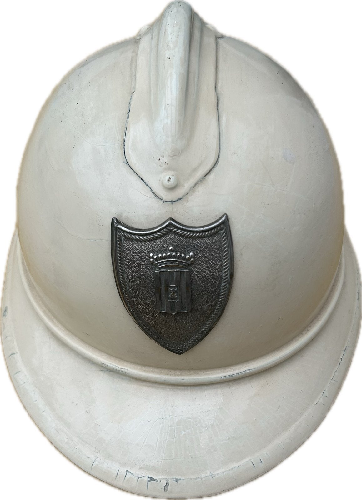 Politiehelm stad Mechelen wo1 op naam!, Ophalen of Verzenden