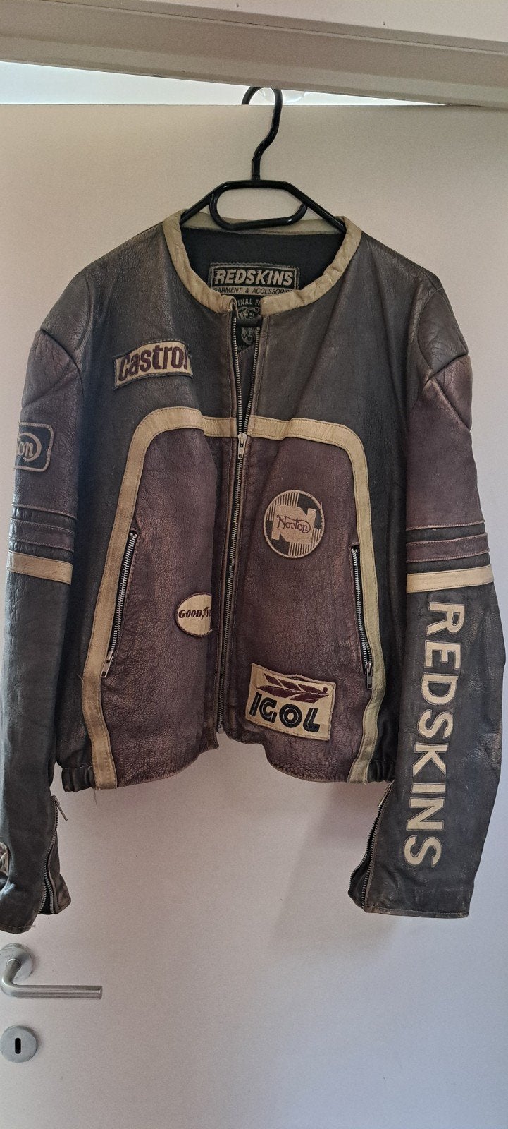 REDSKINS LEDEREN VEST (RETRO), Ophalen of Verzenden