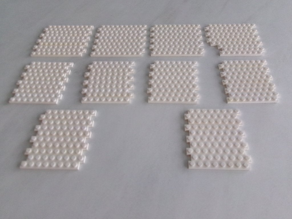 Z1 100 lange witte Lego 1x platen, Gebruikt, Lego, Ophalen of Verzenden, Losse stenen