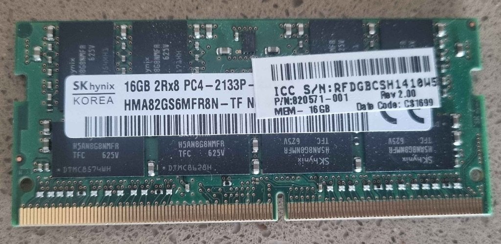 SODIMM 16 Go SK-Hynix, DDR4, Enlèvement, Utilisé, Laptop