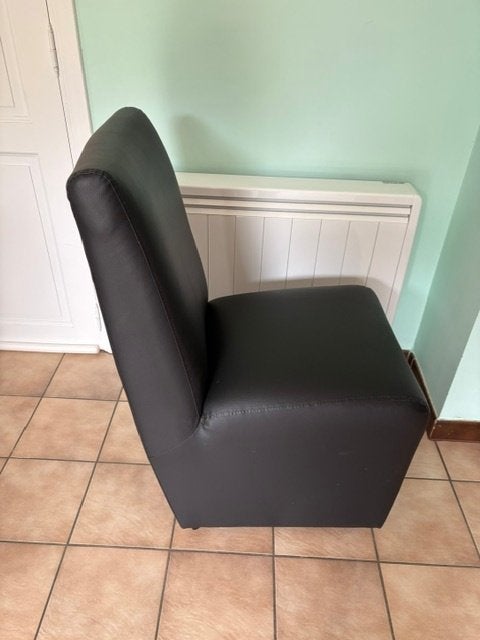 eetkamerstoelen, Huis en Inrichting, Ophalen, Zwart, Leer, Zo goed als nieuw