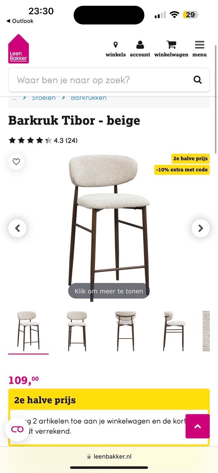Tabouret de bar et chaises à vendre, Enlèvement, Comme neuf