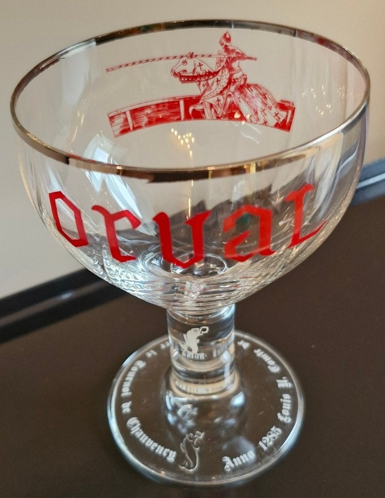 Orval - Saint-Servais - rouge/rood - 15cl (3), Ophalen of Verzenden, Zo goed als nieuw, Glas of Glazen, Overige merken