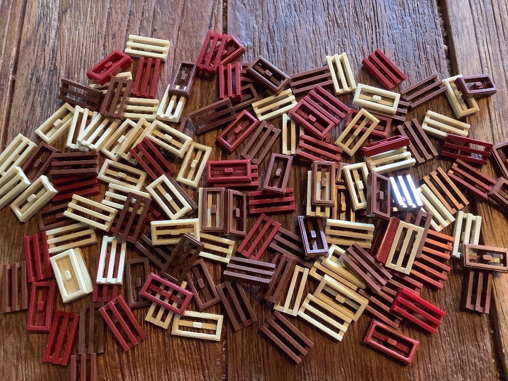 Lego plaatjes 1x2 grille natuurkleuren 131 st / 113-80, Enlèvement ou Envoi, Comme neuf, Briques en vrac, Lego
