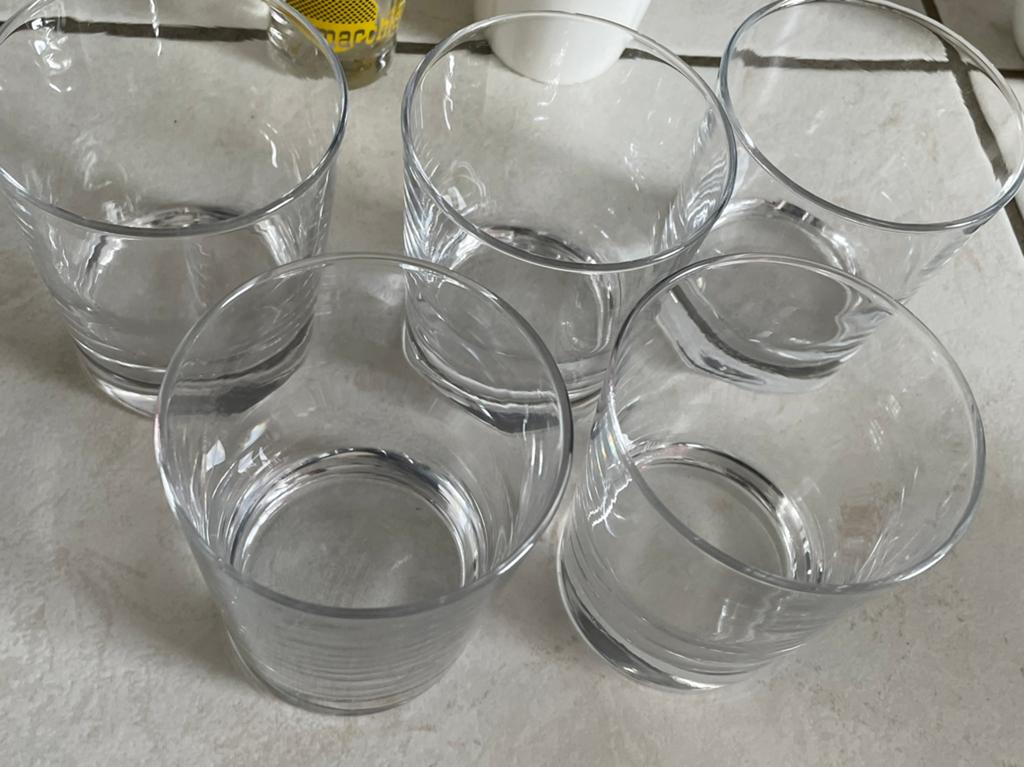 Ikea set van 5 drinkglazen, Verzamelen, Glas en Drinkglazen, Ophalen of Verzenden, Zo goed als nieuw