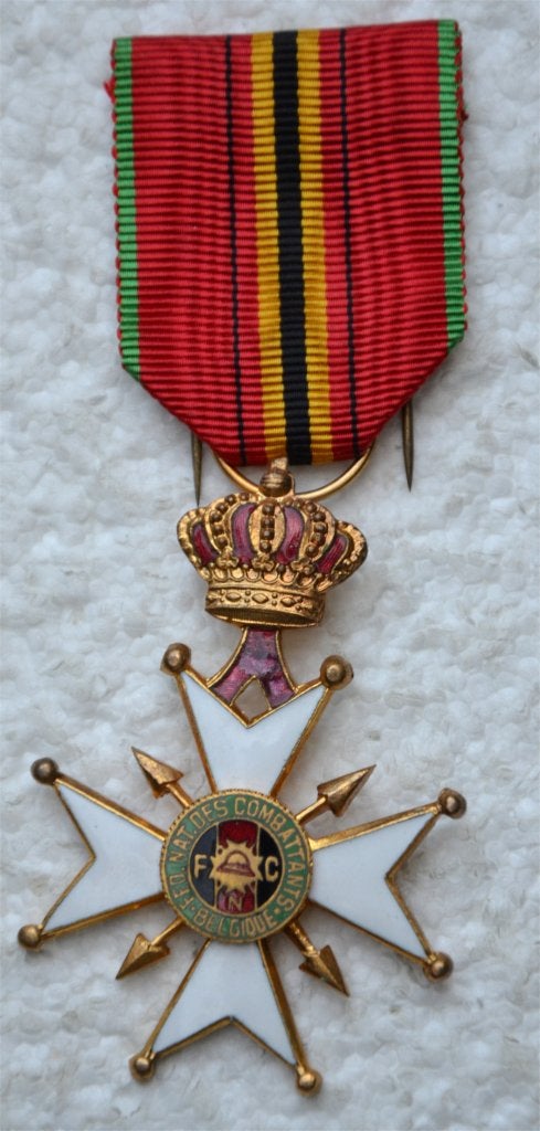 Medaille, Federation National de Combattants de BELGIQUE, ZG, Ophalen of Verzenden, Landmacht, Lintje, Medaille of Wings