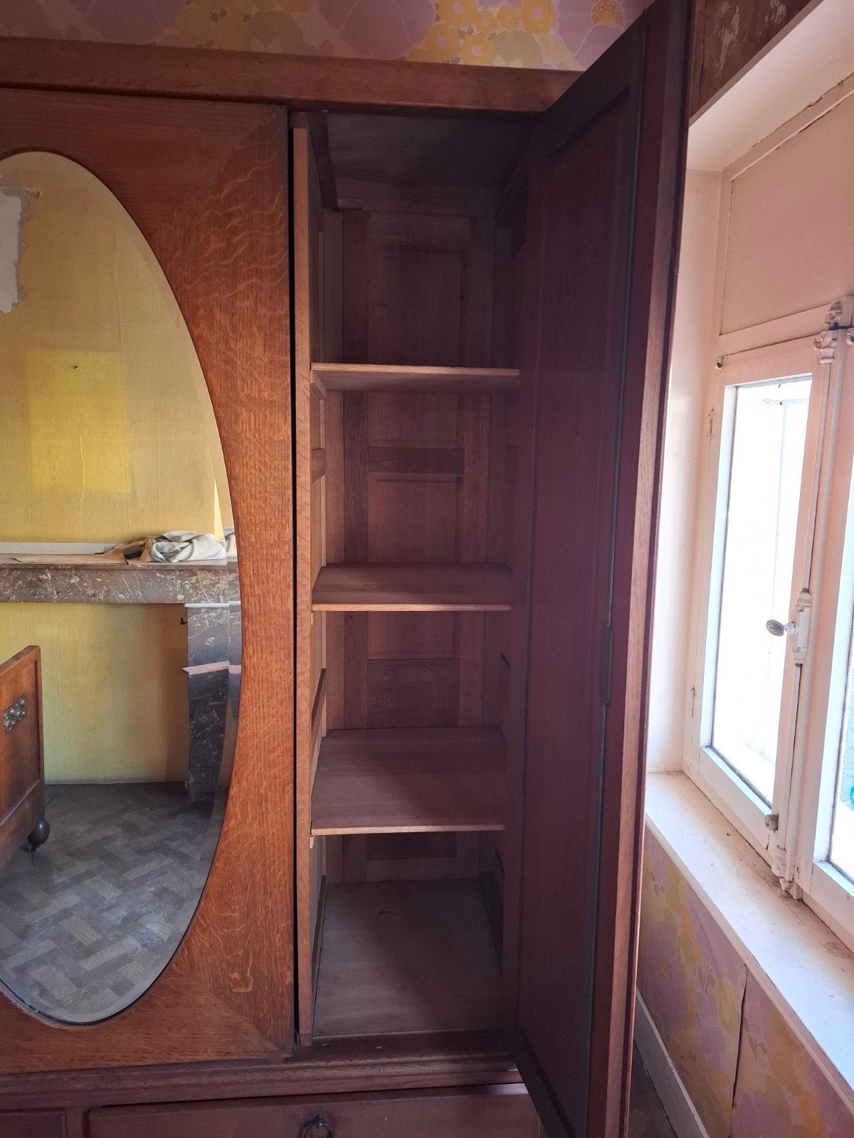 oude art deco kast, Antiek en Kunst, Ophalen
