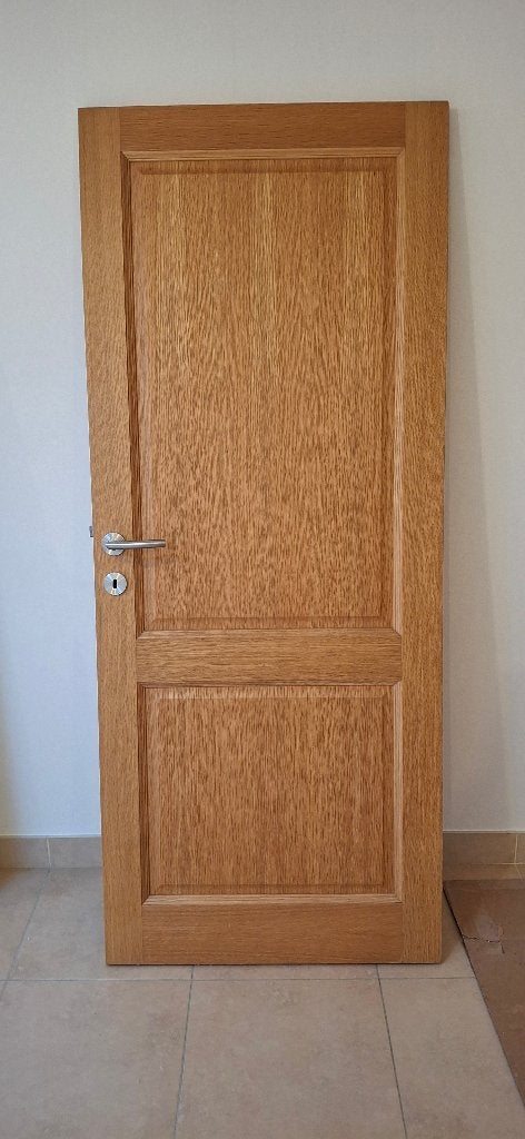 Belles portes en chêne avec cadres de portes et chambrangs, Porte intérieure, Enlèvement, Bois, 200 à 215 cm