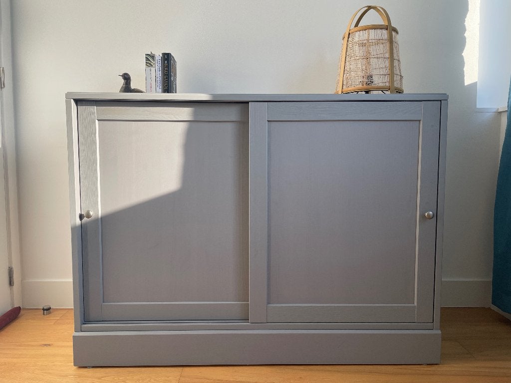 Armoire-Buffet à portes coulissantes HAVSTA/IKEA grise, Huis en Inrichting, Kasten | Buffetkasten, Ophalen, Met plank(en), 100 tot 150 cm