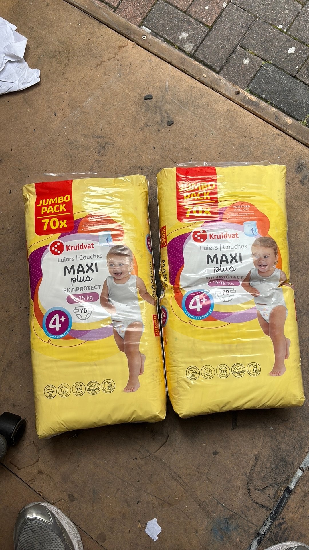 Pampers, Ophalen, Zo goed als nieuw