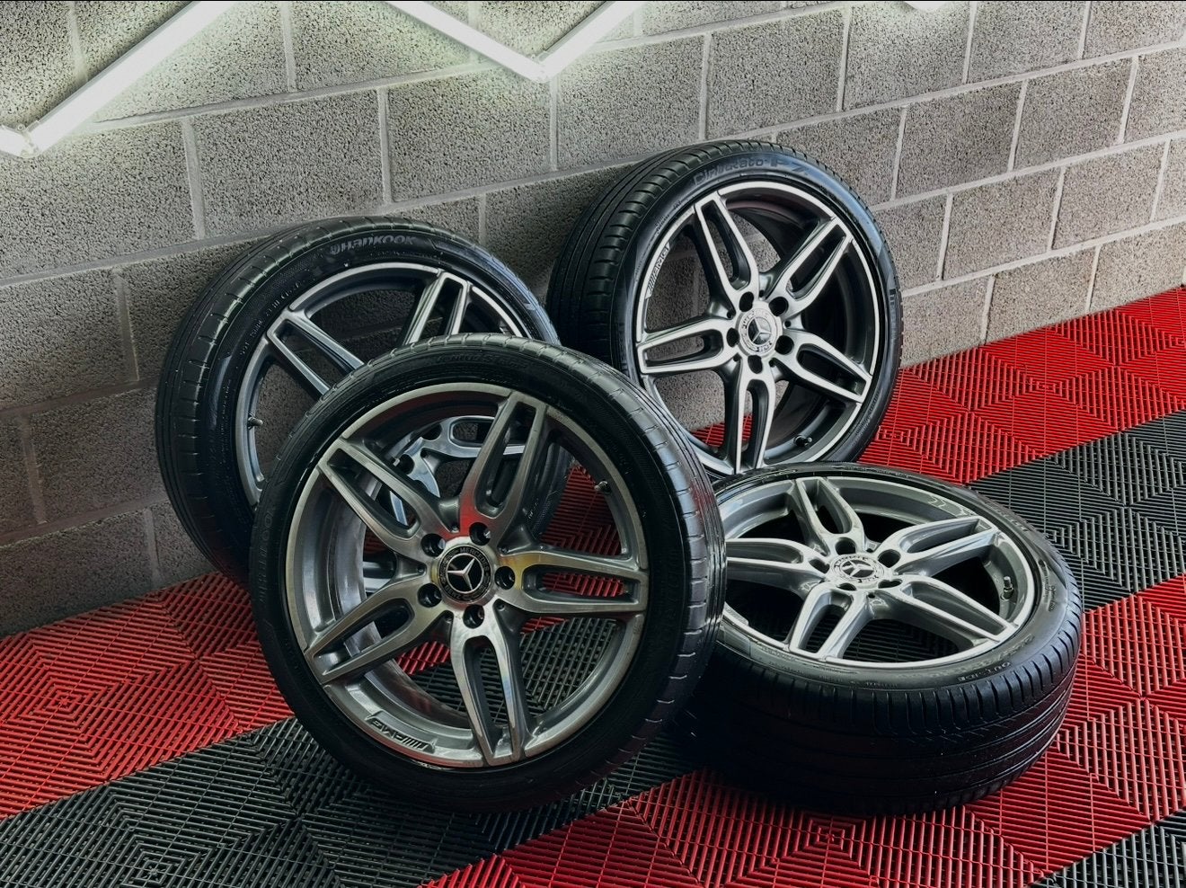 Originele AMG Mercedes Velgen met banden TPMS, Auto-onderdelen, Ophalen, Band(en)