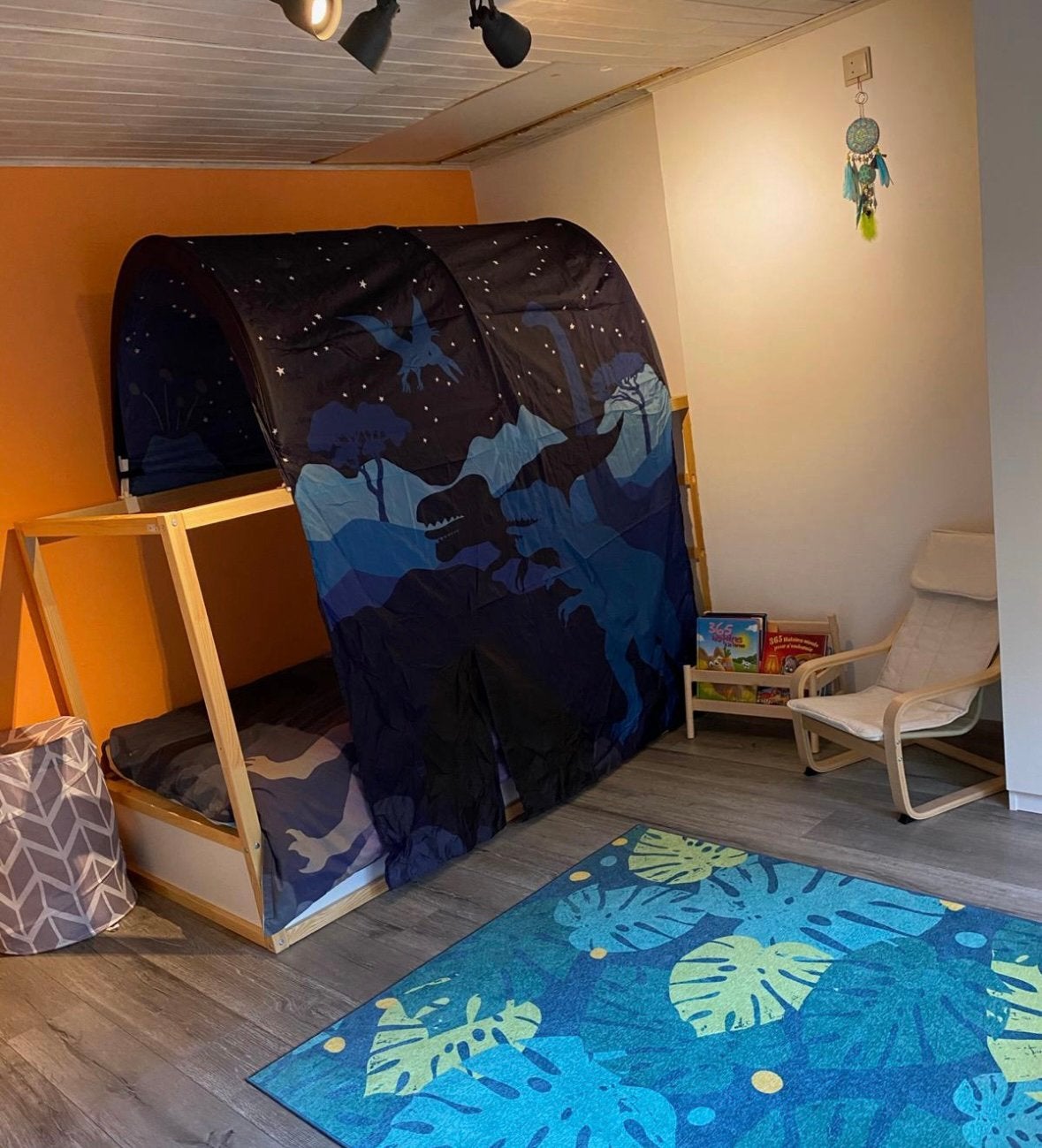 Lit Kura ikea + matelas et accessoires, Enlèvement, Comme neuf, Lit mi-hauteur mezzanine