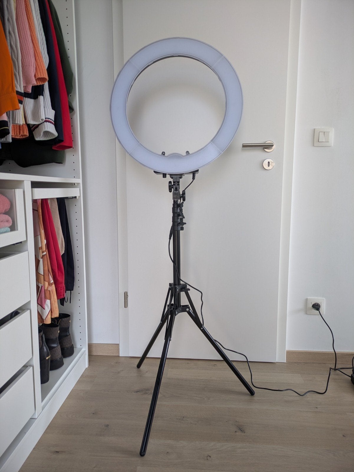 Kit Ring Light LED bicolore, Enlèvement ou Envoi, Support de téléphone, Comme neuf, Lampe de studio