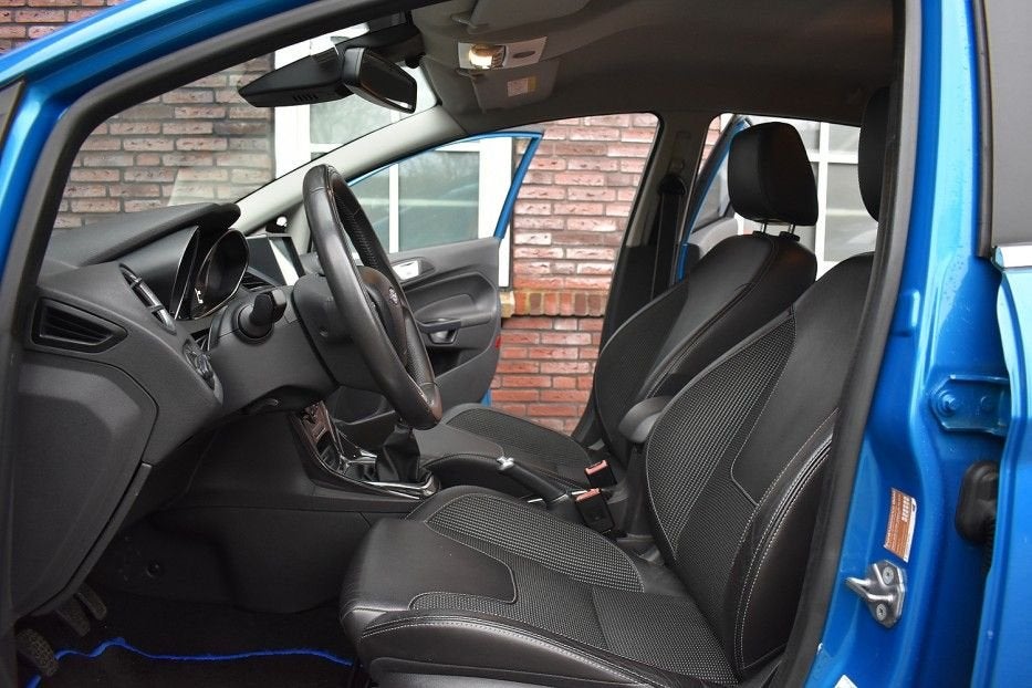 Ford Fiesta 1.0 EcoBoost Titanium X/Apple car play/Verw stoe, Blauw, Handgeschakeld, Lederen bekleding, Fiësta