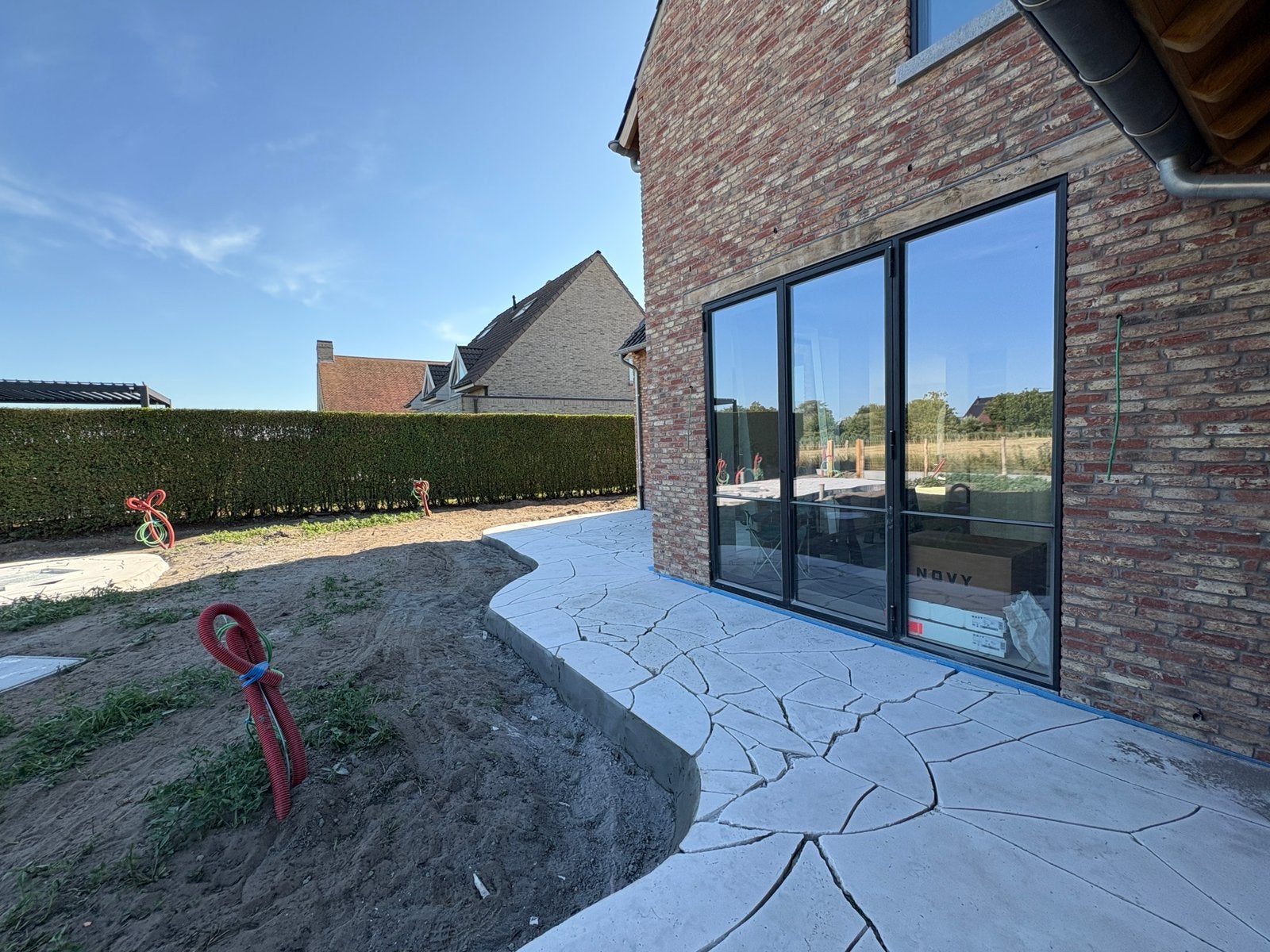 +- 16m2 natuursteen Beige Grau, Ophalen, Overige typen, Zo goed als nieuw, Natuursteen