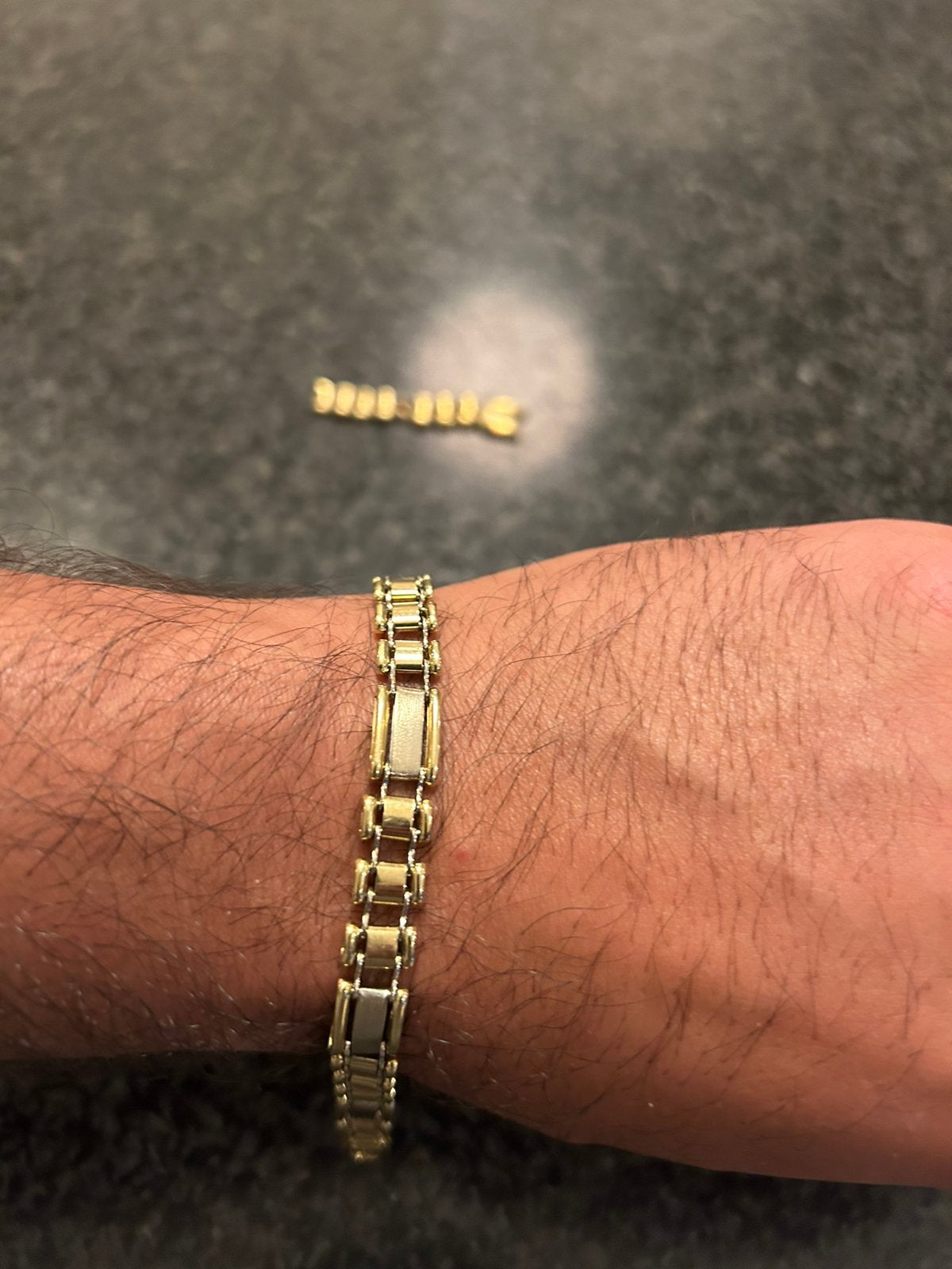 Gouden armband 18K unisex, Handtassen en Accessoires, Armbanden, Ophalen, Zo goed als nieuw
