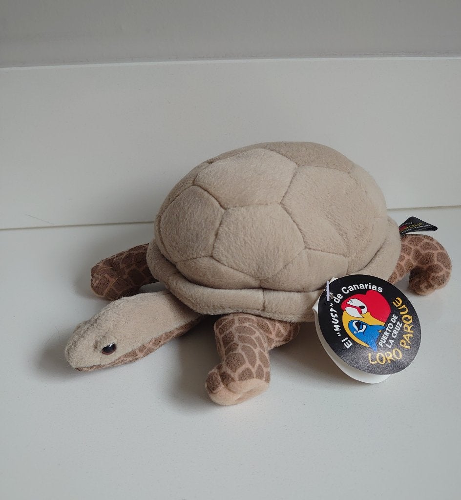 Schildpad knuffel | Handmade | Loro Park | Met label, Collections, Ours & Peluches, Enlèvement ou Envoi, Neuf, Autres types, Autres marques