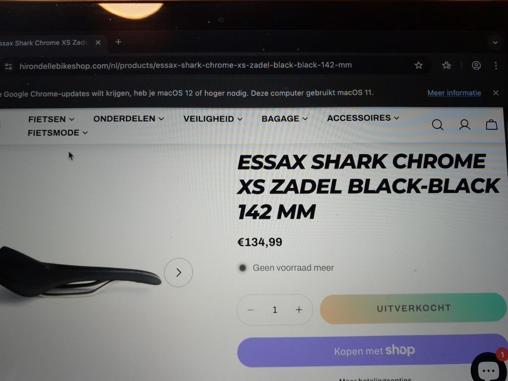 shark biomechancal essax zadel, Fietsen en Brommers, Ophalen, Zadel