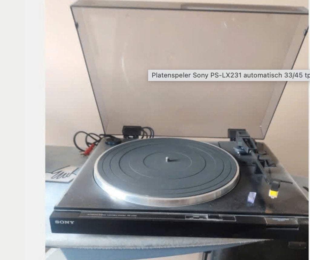 Platenspeler Sony PS-LX 231 33/45 tpm / auto, TV, Hi-fi & Vidéo, Tourne-disque, Enlèvement, Sony, Automatique
