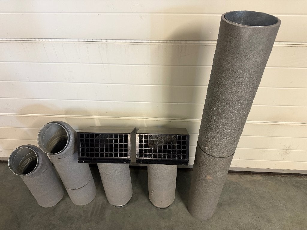 2x geveldoorvoer Econox Thermoduct 160mm geïsoleerde galva, Doe-het-zelf en Bouw, Ophalen, Gebruikt