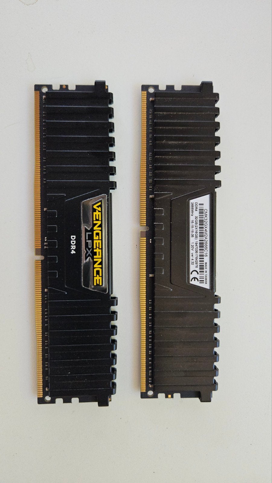 corsair Vengeance LPX 32GB (2x16GB) 2666MHz DDR4, Computers en Software, RAM geheugen, 32 GB, DDR4, Ophalen of Verzenden, Zo goed als nieuw