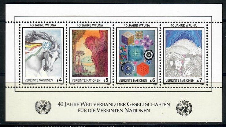 UNO Wenen yvertnrs.: blok 3 postfris, Timbres & Monnaies, Enlèvement ou Envoi, Non oblitéré, Autres thèmes