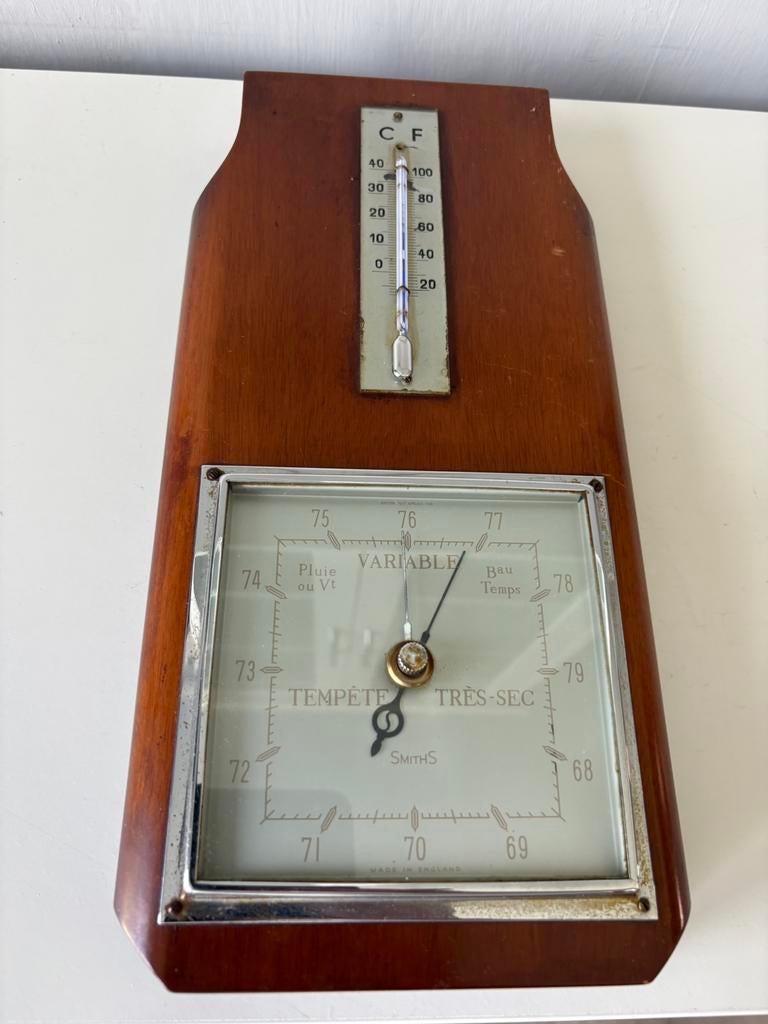Oude barometer/thermometer (32/16 cm), Ophalen of Verzenden, Gebruikt, Barometer