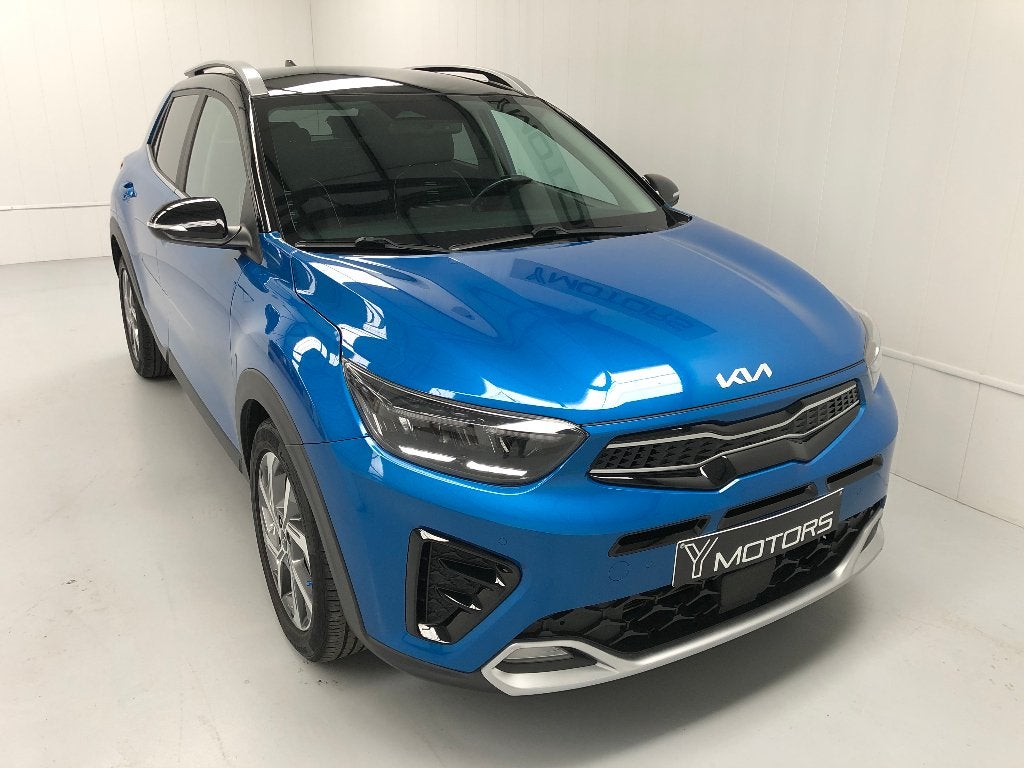 KIA STONIC 1.0 T-GDI 7DCT GT-LINE BLACK EDITION GARANTIE KIA, Auto's, Automaat, Dealer onderhouden, Blauw, Leder en Stof