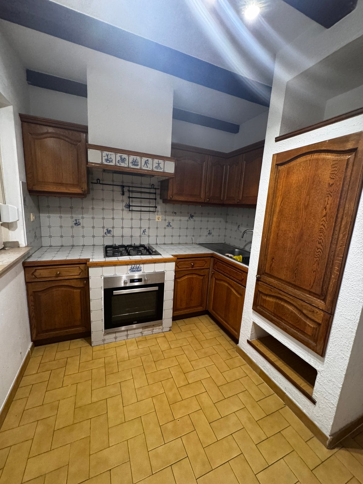 Cuisine equipée bois, Maison & Meubles, Enlèvement, Comme neuf, Bois
