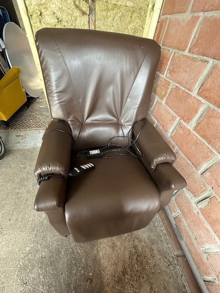 Relax zetel met sta op functie, Huis en Inrichting, Fauteuils, Ophalen, Zo goed als nieuw, Kunststof, Kunstleer