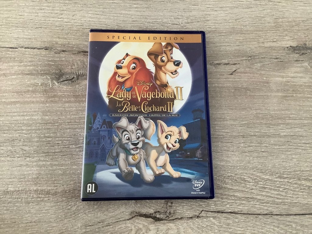 Disney Lady en de Vagebond II DVD: Rakkers avontuur, Europees, Tekenfilm, Nederlands, Ophalen of Verzenden