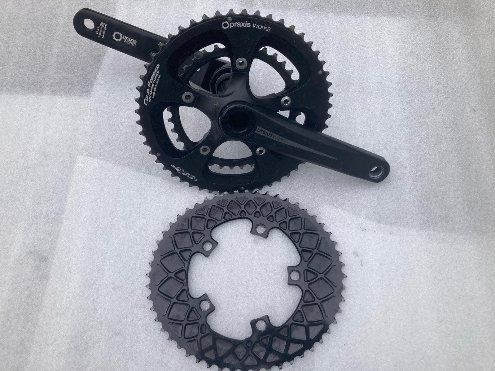 Praxis crankstel, Crankstel of Pedalen, Gebruikt, Ophalen of Verzenden, Aluminium