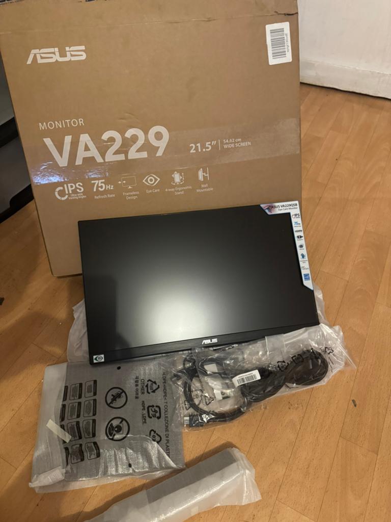ASUS VA229QSB 21,5” IPS 75Hz – État neuf, Informatique & Logiciels, Moniteurs, HD, IPS, Comme neuf, Enlèvement