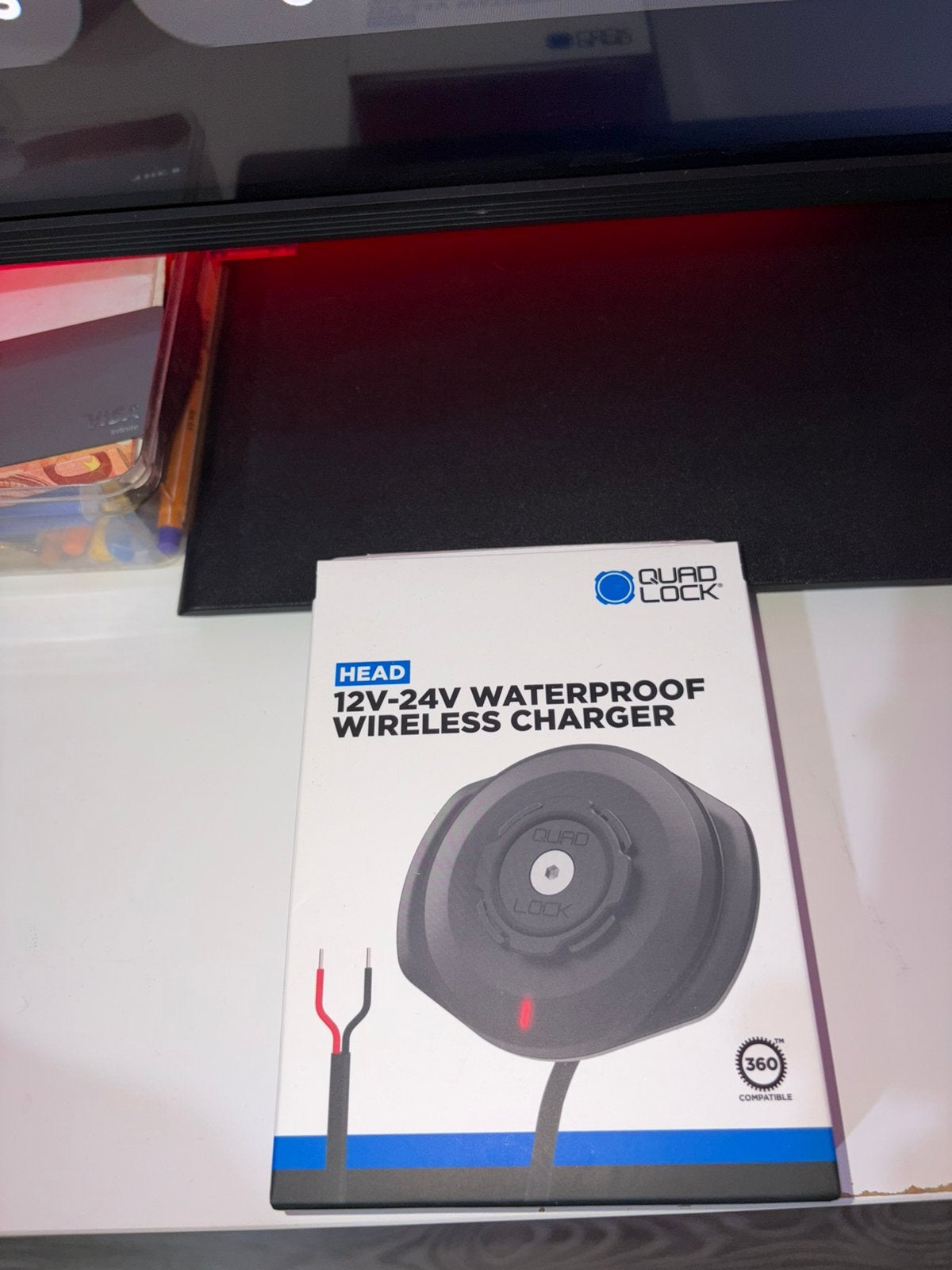(Scellé) QuadLock (12V/24V) Waterproof Wireles Charging Head, Ophalen, Zo goed als nieuw
