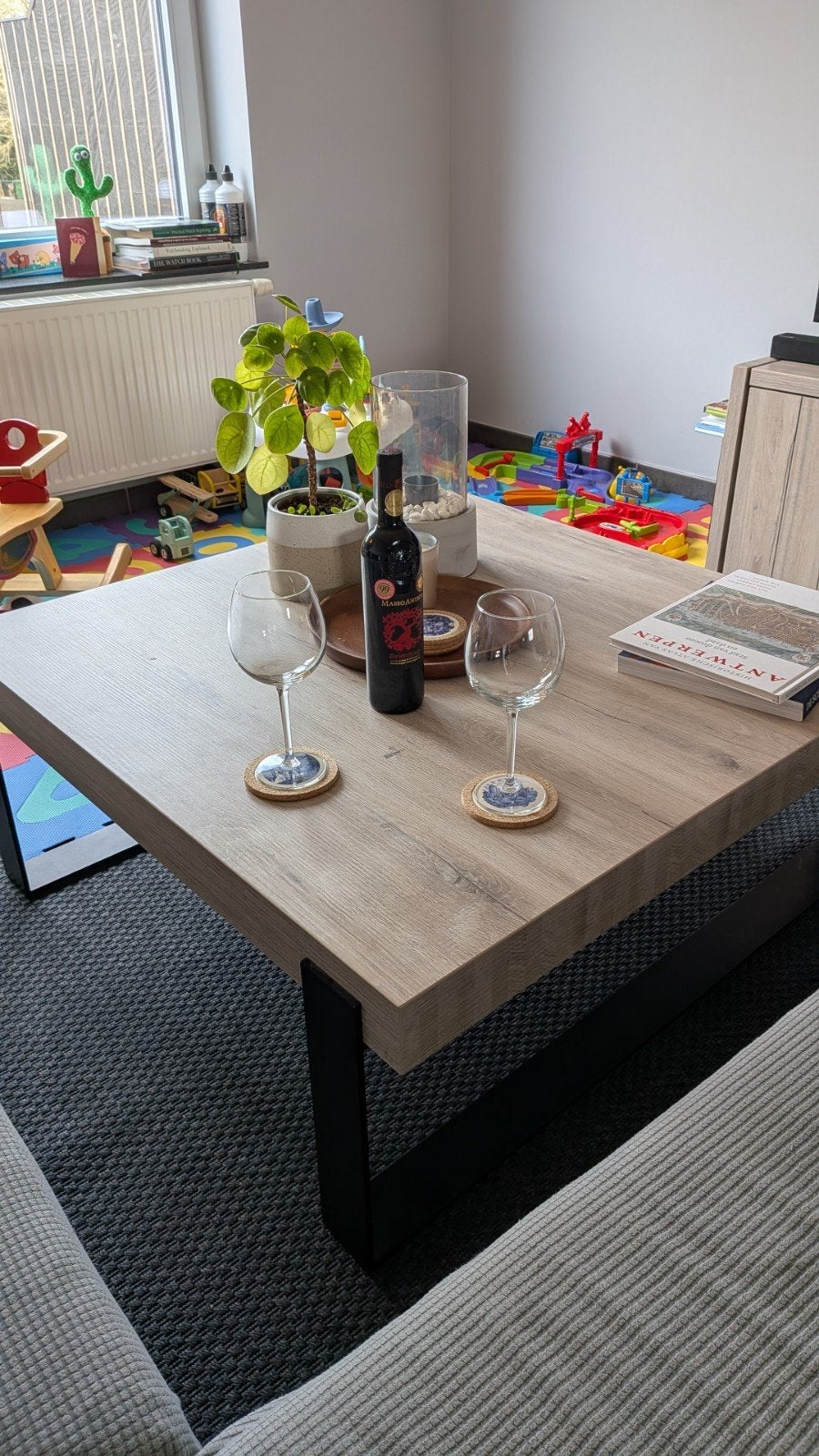 Table basse (chêne gris), Maison & Meubles, Enlèvement