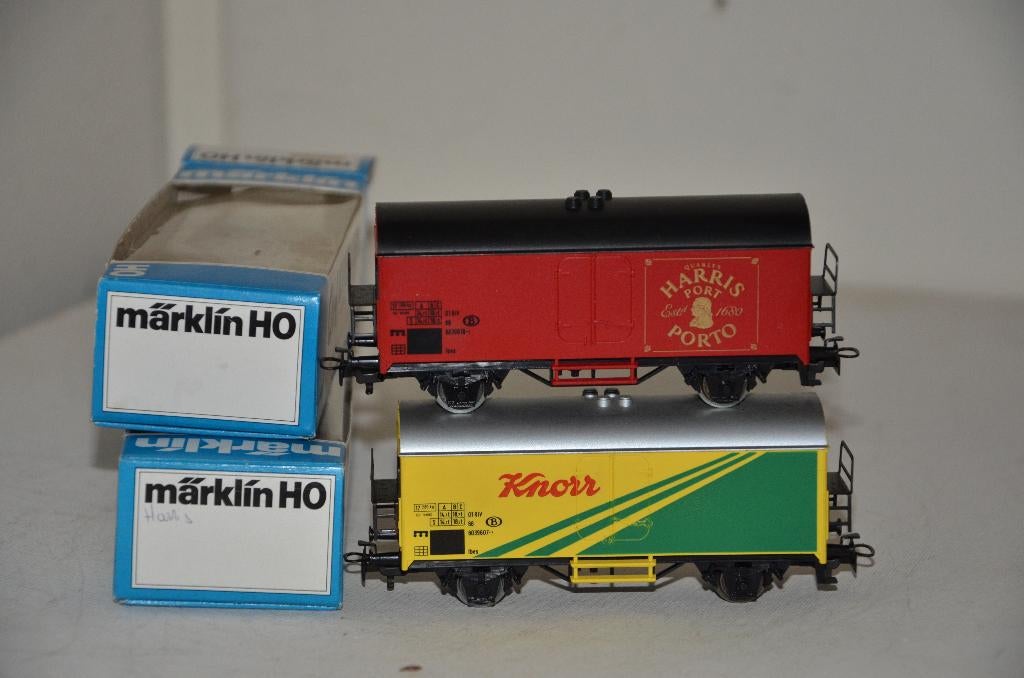 marklin-2 wagons-SNCB-Knorr + HARRIS PORTO, Hobby & Loisirs créatifs, Trains miniatures | HO, Enlèvement ou Envoi, Utilisé, Wagon