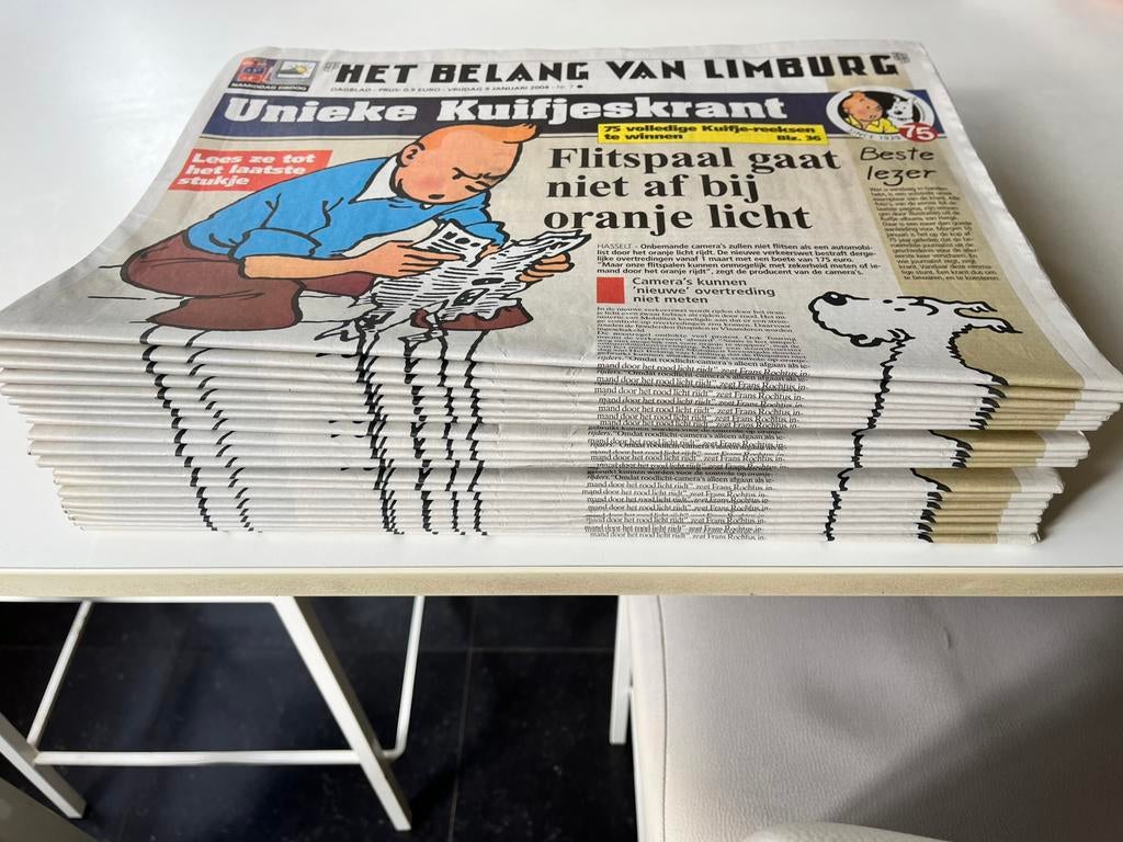 Specaile reeks van belang van limburg thema kuifje, Ophalen of Verzenden