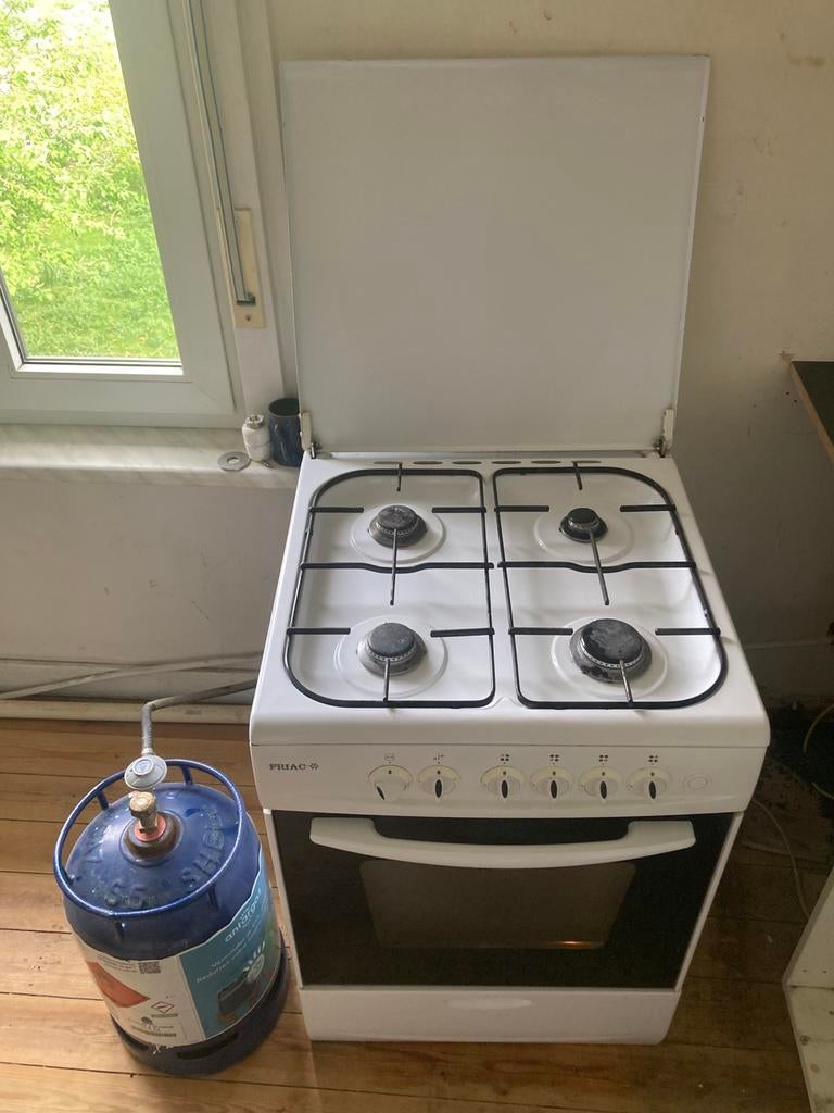 Gasfornuis + gasfles, Enlèvement, Comme neuf
