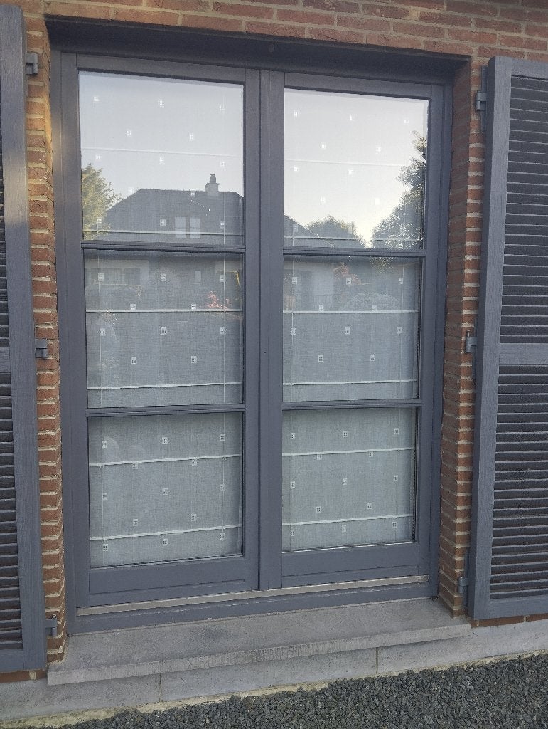 Porte-fenêtre meranti double vitrage 150x215 cm, Bricolage & Construction, Double vitrage, 160 cm ou plus, Enlèvement, Utilisé