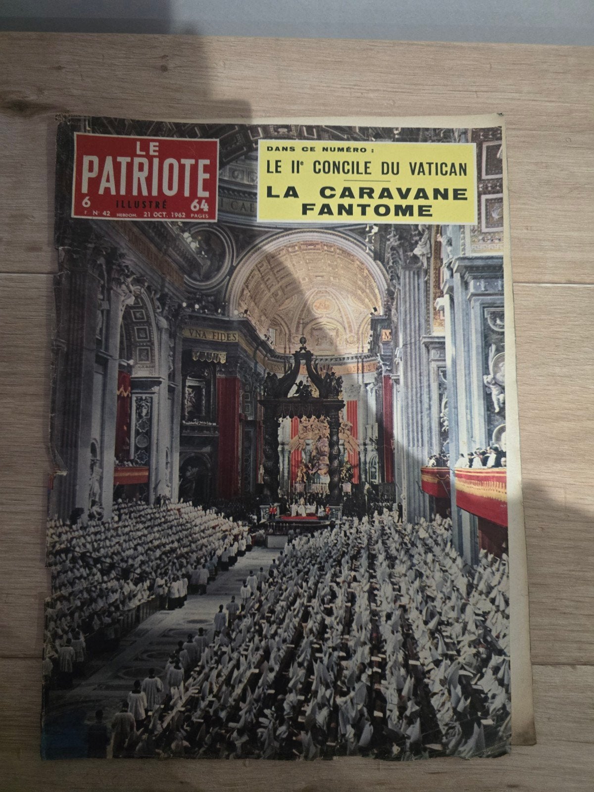 Le Patriote Illustré n42 – 21 octobre 1962 – Concile du Vat, Enlèvement ou Envoi