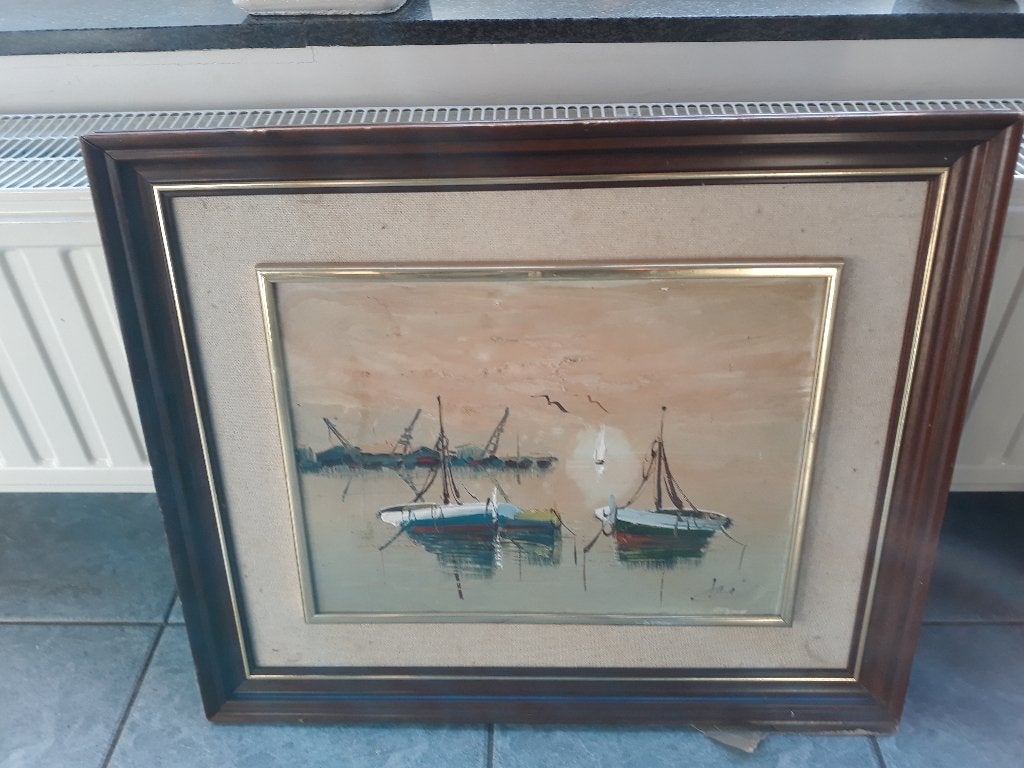 mooi schilderij met kader 62x52, Ophalen of Verzenden