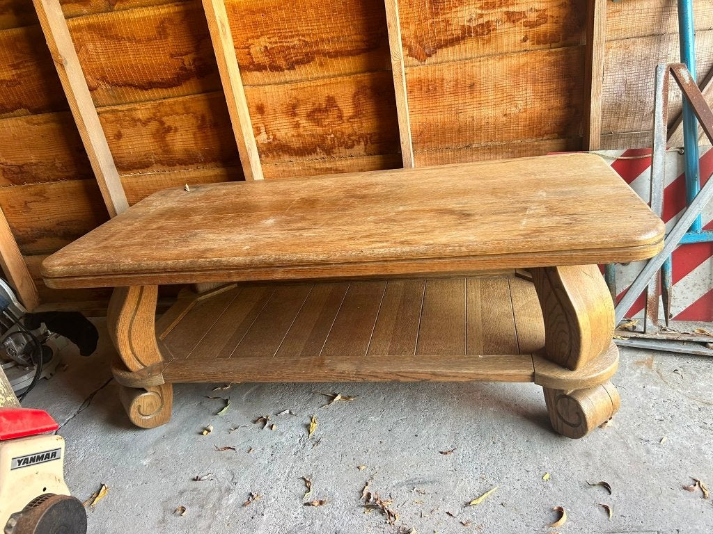 Houten salontafel, Ophalen, Gebruikt, Rechthoekig, Eikenhout