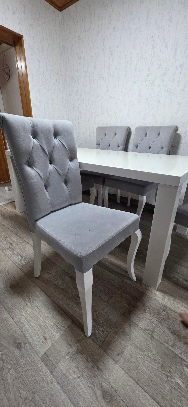 Table à manger avec 6 chaises modèle IKEA, Utilisé, IKEA, 4 à 6 chaises