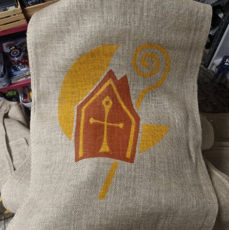 Grand sac de Saint-Clas/sac en jute - Mitre and Staff, Enlèvement ou Envoi, Neuf