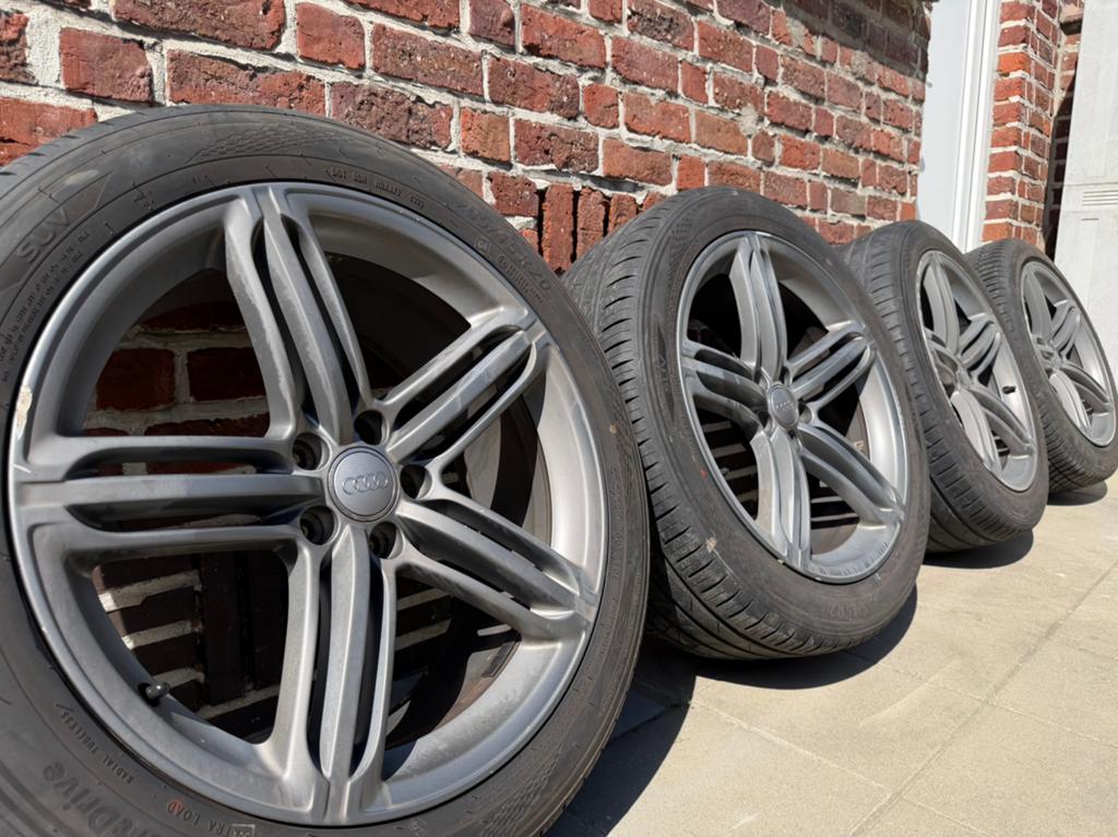20” Originele Audi RS6 velgen met zeer goede banden, Auto-onderdelen, Banden en Velgen, Ophalen, Gebruikt, 255 mm, Banden en Velgen