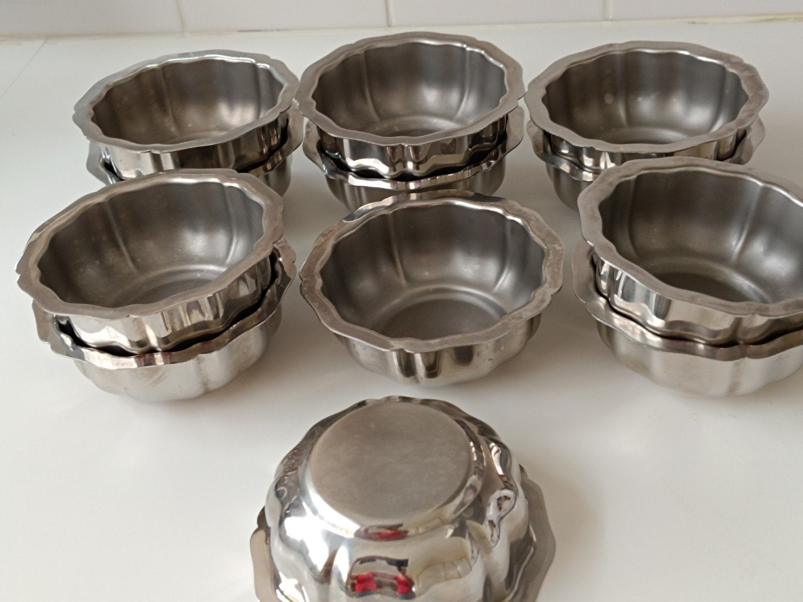 12 ijscoupes Magefesa verzilverde inox, Ophalen