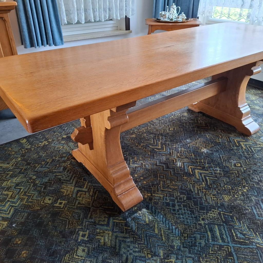 Grote stevige houten kloostertafel, Ophalen