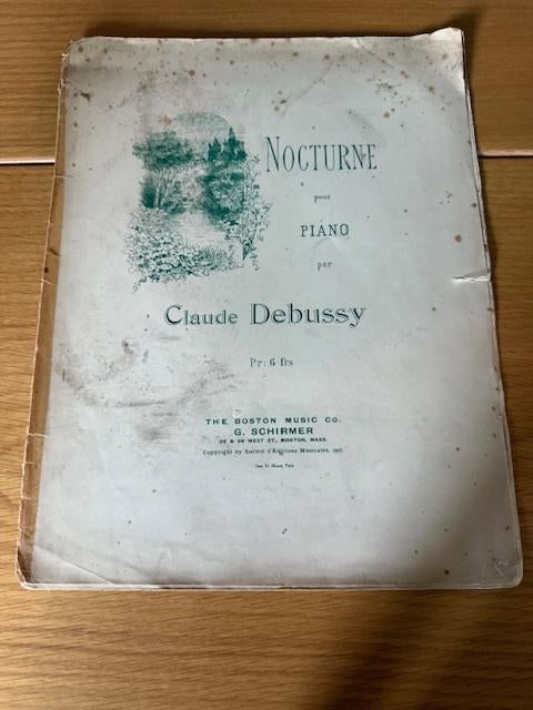 Claude Debussy – Nocturne (1907, piano), Muziek en Instrumenten, Gebruikt, Klassiek, Ophalen of Verzenden, Artiest of Componist