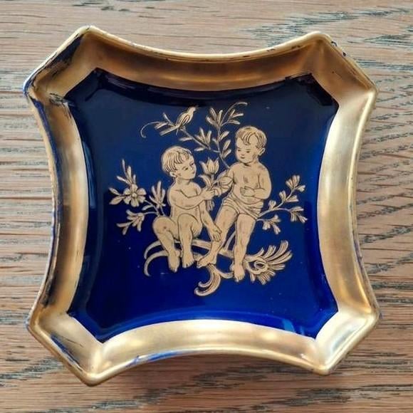 Prachtig Limoges schaaltje, motief met engeltjes, Antiek en Kunst, Antiek | Keramiek en Aardewerk, Ophalen of Verzenden