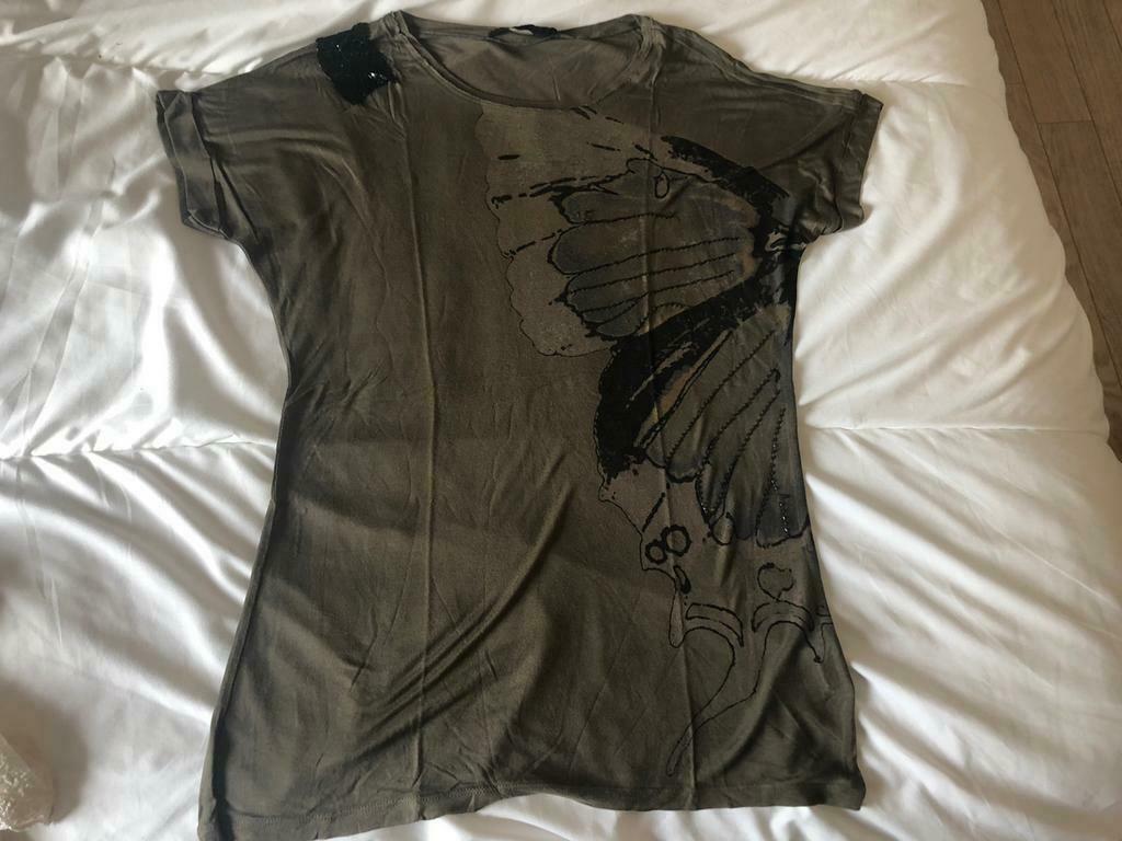 Kaki t shirt Set, Kleding | Dames, Verzenden, Gedragen, Maat 38/40 (M)
